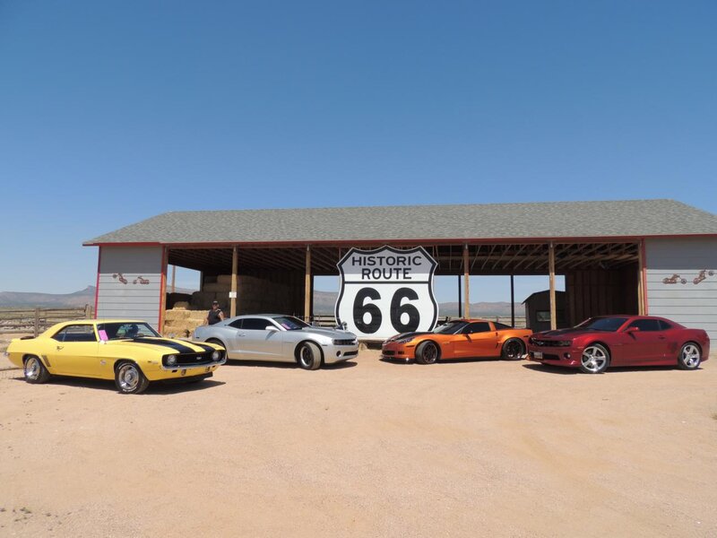 Four Cars at Route 66