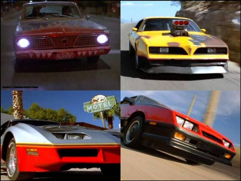 Four Cars in Motion