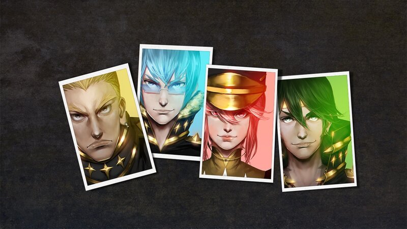 Four Character Portraits — Black, Dramatic