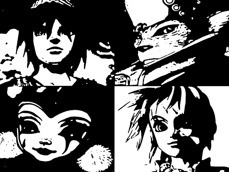 Four Character Portraits — Black
