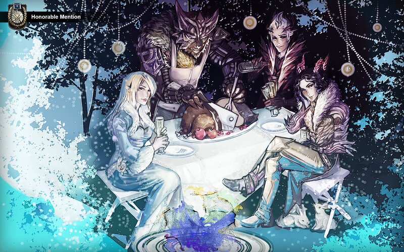 Four Characters at Dinner