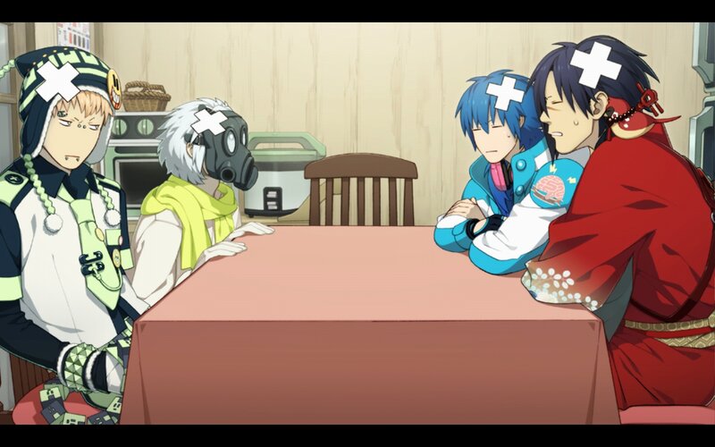 Four Characters at Table