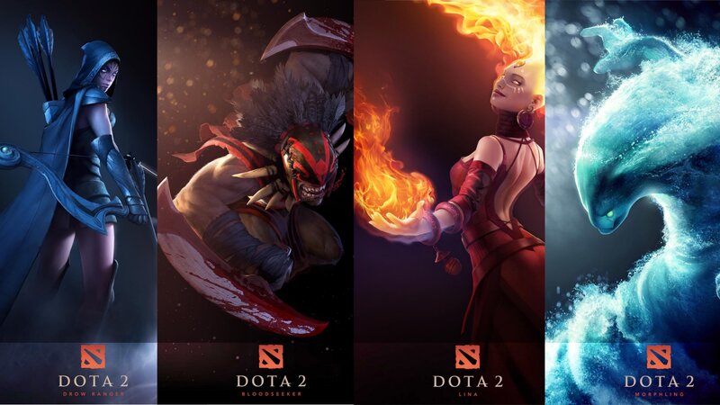 Four Characters from a Game — Blue