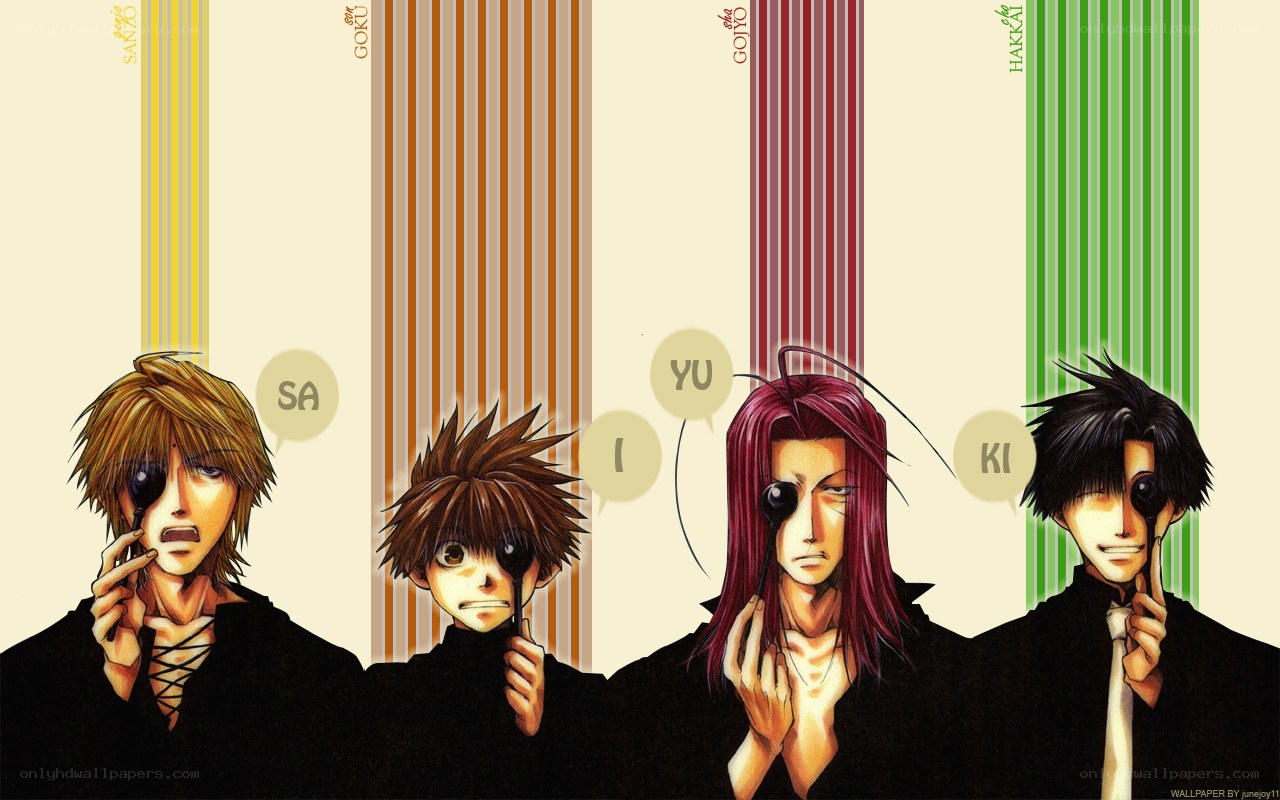 Four characters from a manga series