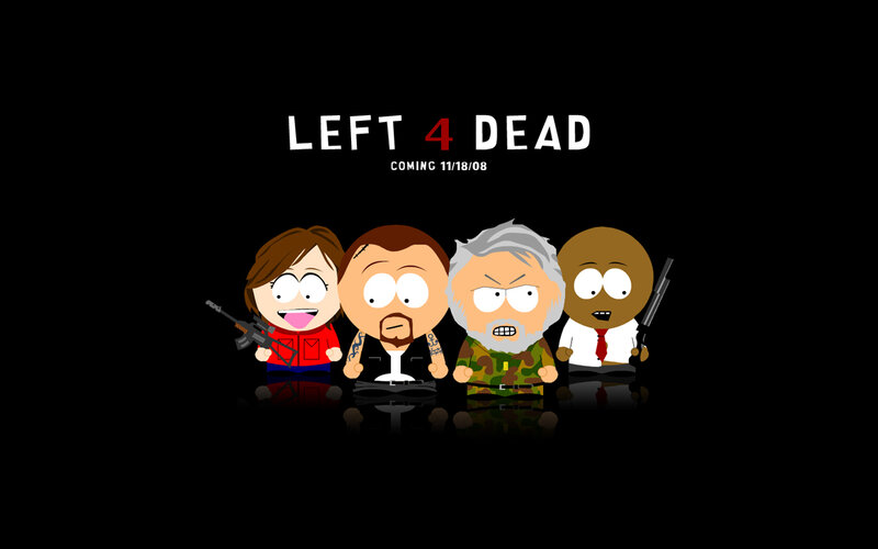 Four Characters Holding Guns — Black