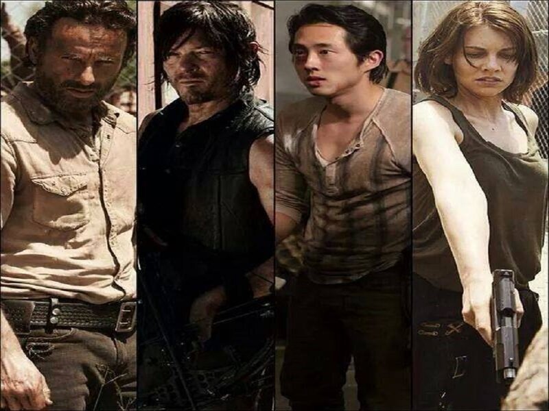 Four Characters Holding Weapons