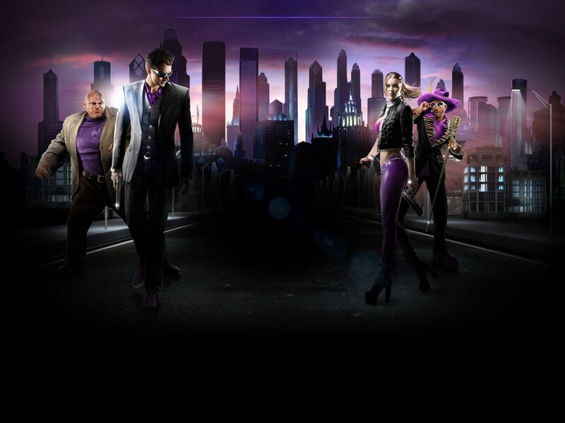 four characters in a cityscape
