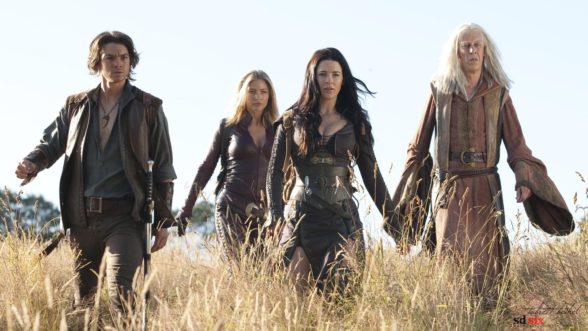 four characters in a field