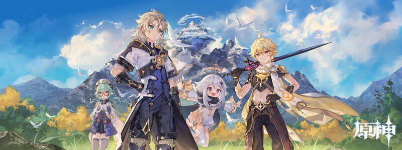 Four Characters in a Field — Blue