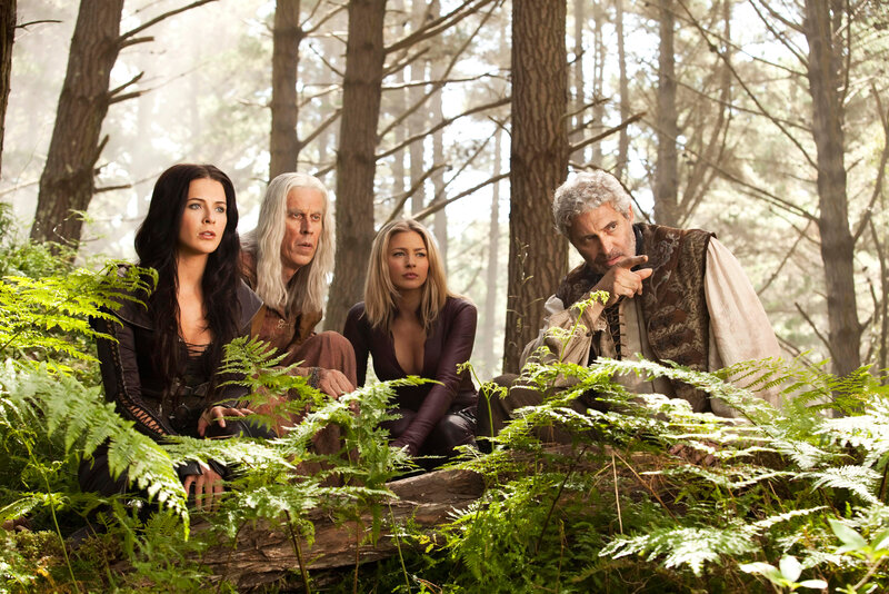 Four characters in a forest