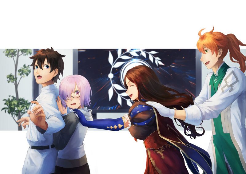 Four Characters in a Room — Blue