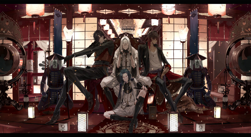 Four Characters in a Room — Red