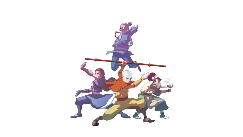 Four Characters in Action — Yellow