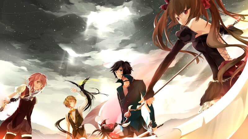 Four Characters in Battle — Brown