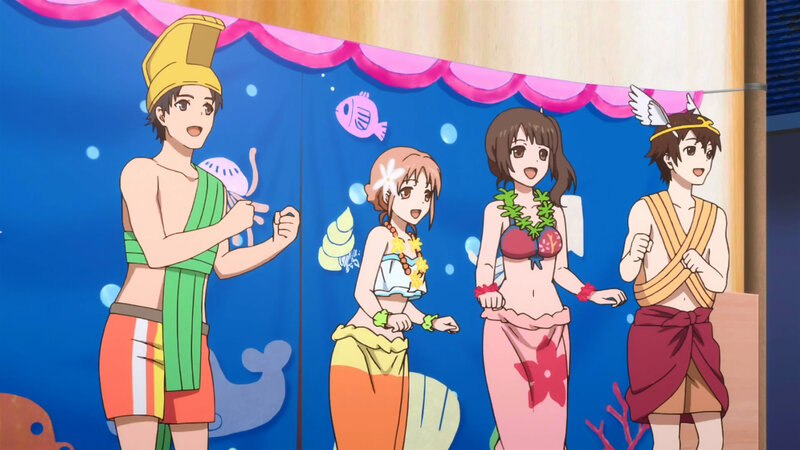 Four Characters in Costumes — Blue