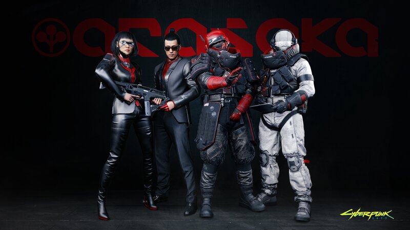 Four Characters in Cyberpunk Gear