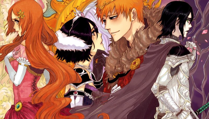 Four Characters in Fantasy Attire — Orange