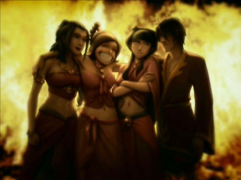 Four Characters in Fire