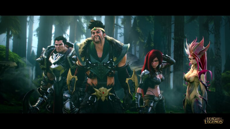 Four Characters in Forest — Green