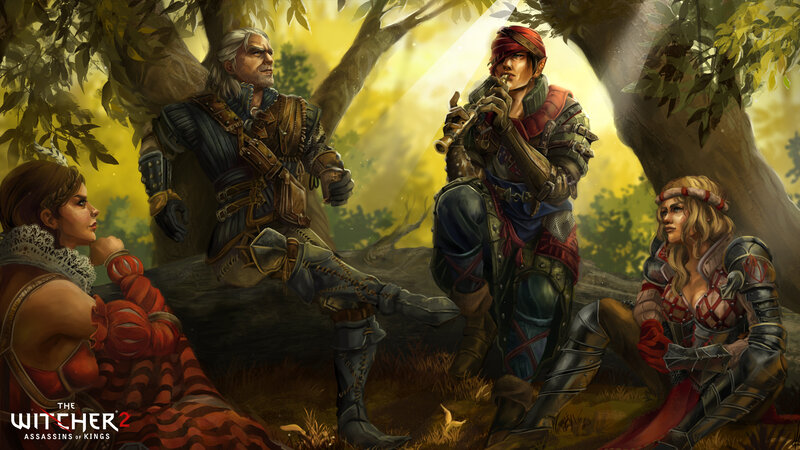 Four Characters in Forest — Yellow