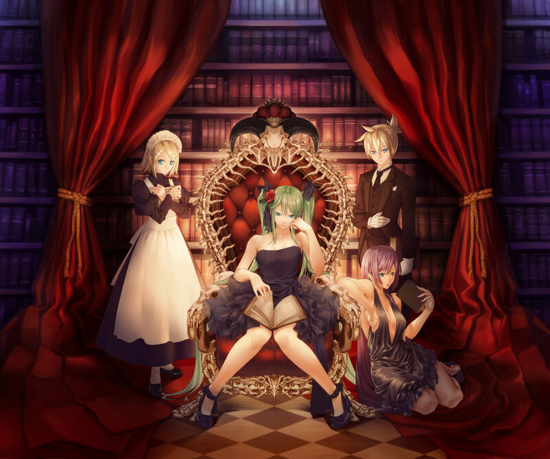 Four Characters in Library