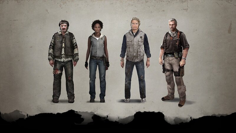 four characters in post-apocalyptic gear