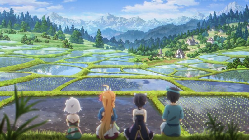 Four Characters in Rice Fields