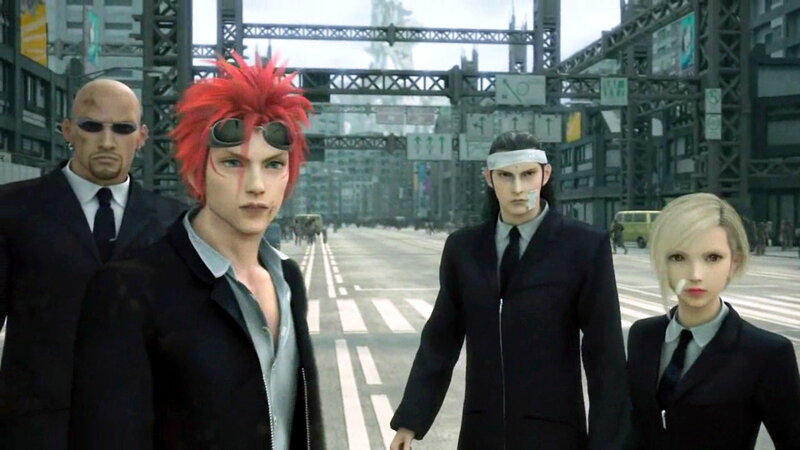 Four Characters in Suits — Black