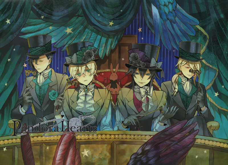 Four Characters in Top Hats