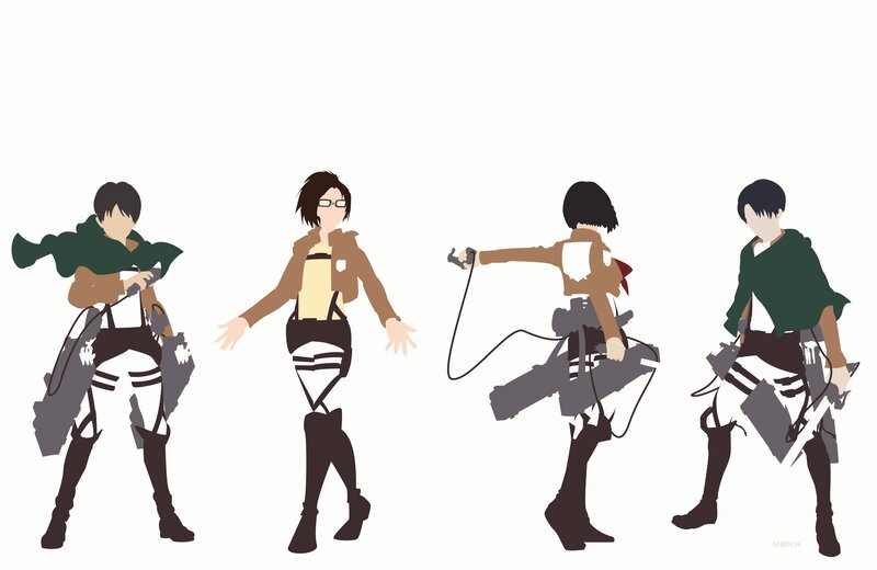 Four Characters in Uniform — Brown