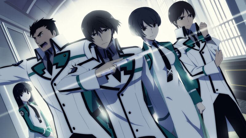 Four Characters in White Uniforms — Dramatic, Anime