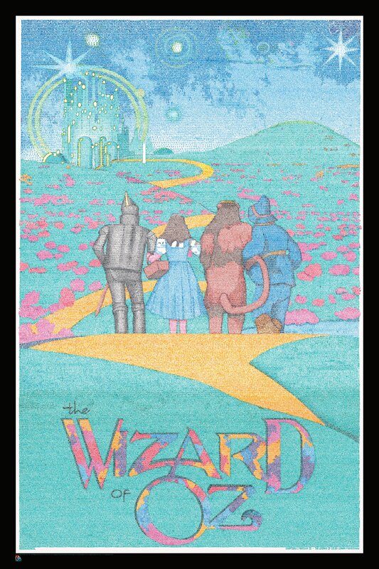 Four Characters on a Path — Blue