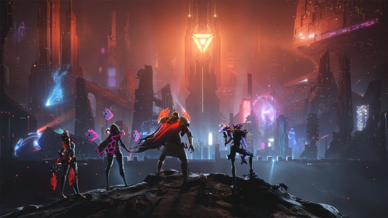 Four Characters on a Rock