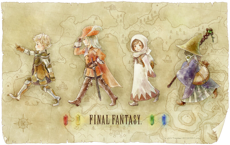 Four Characters on Map