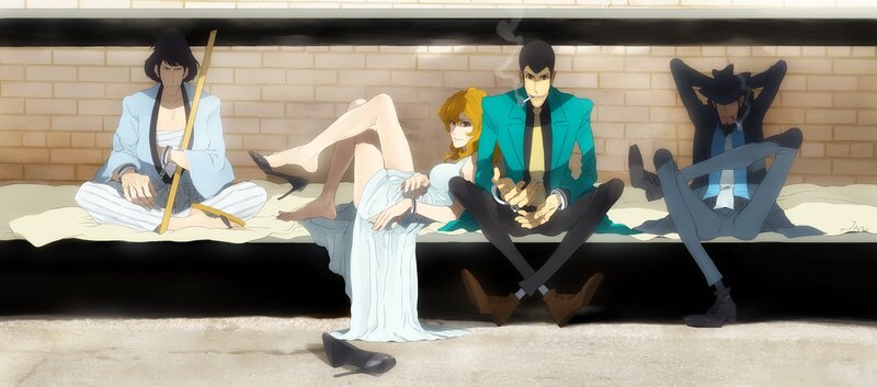 Four Characters Sitting