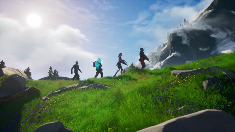 Four Characters Walking — Green