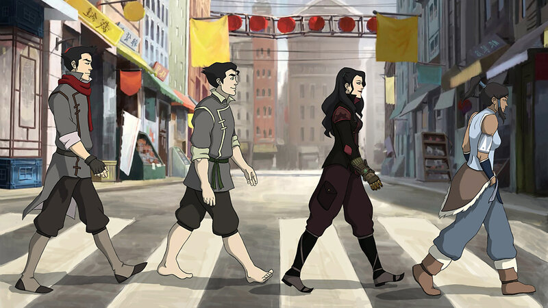 Four Characters Walking