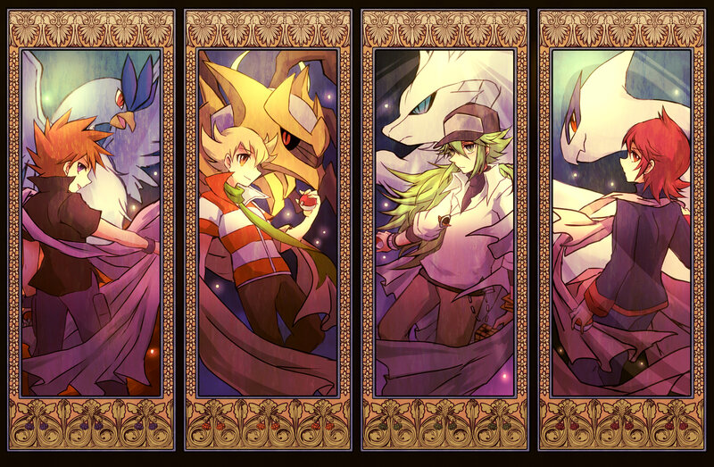 Four Characters with Pokémon
