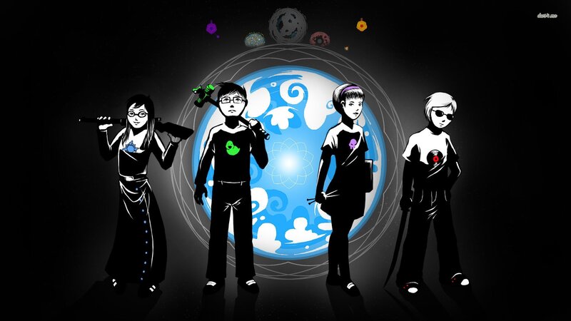 Four Characters with Weapons — Black