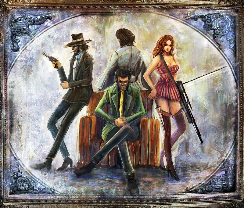 Four Characters with Weapons — Green