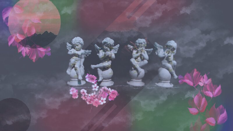 Four Cherub Statues