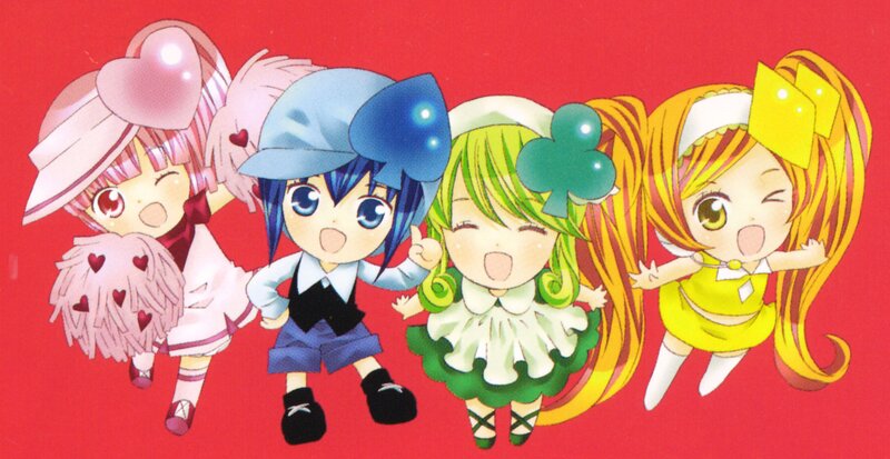 Four Chibi Anime Characters — Red