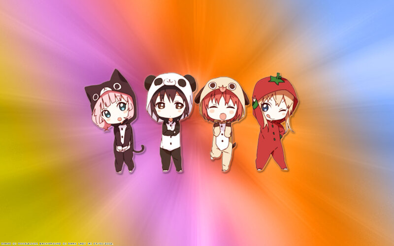 Four Chibi Characters — Orange