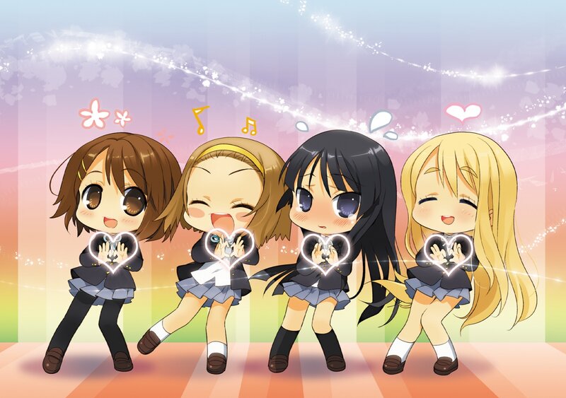 Four Chibi Girls Dancing