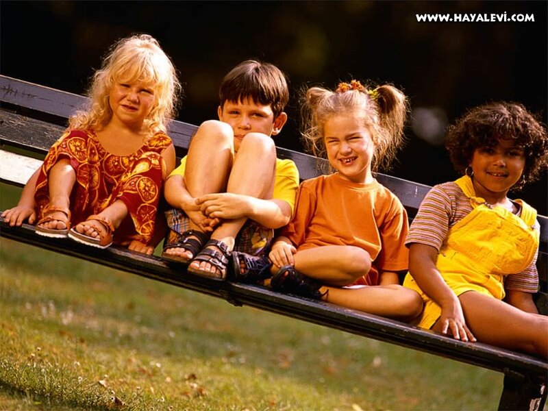 Four Children on Bench