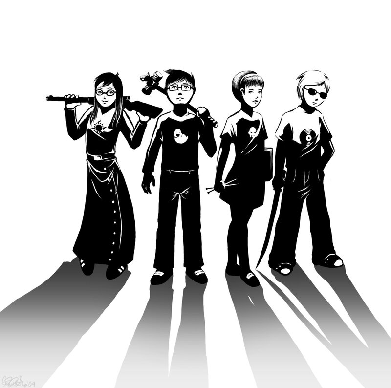 Four Children with Weapons
