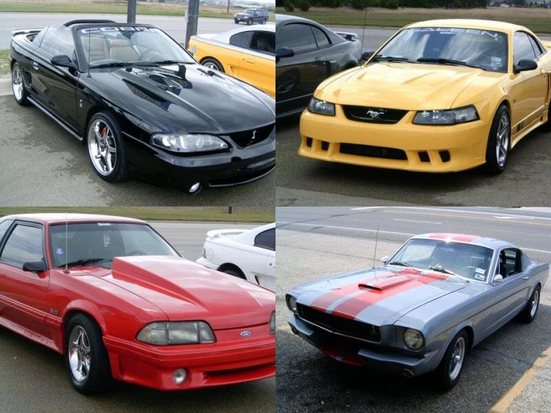 Four Classic Ford Mustangs