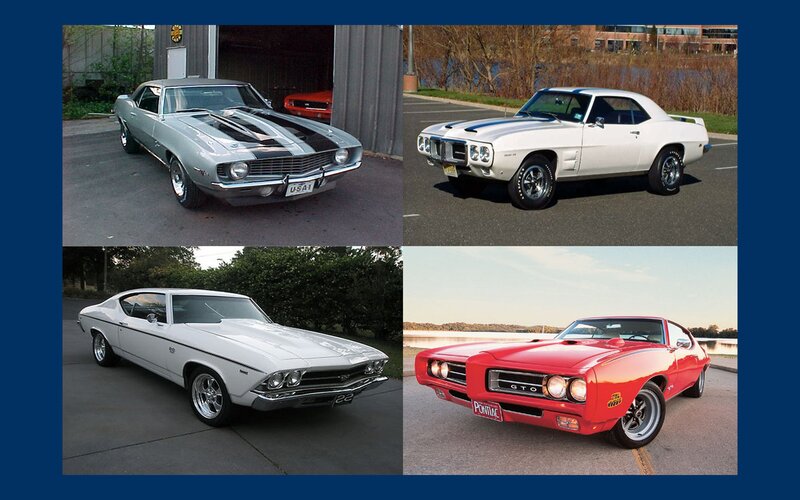 Four Classic Muscle Cars