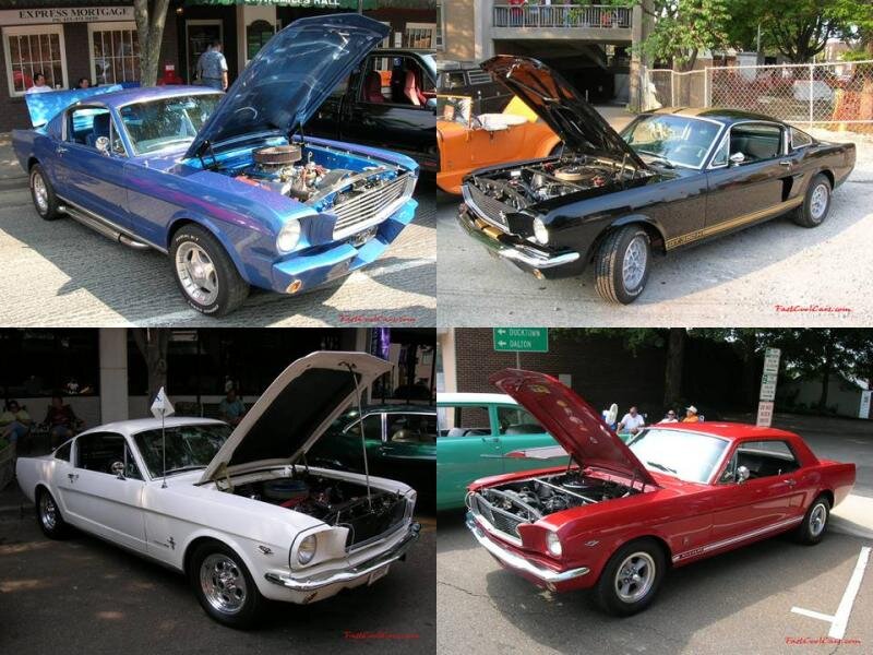 Four Classic Mustang Cars
