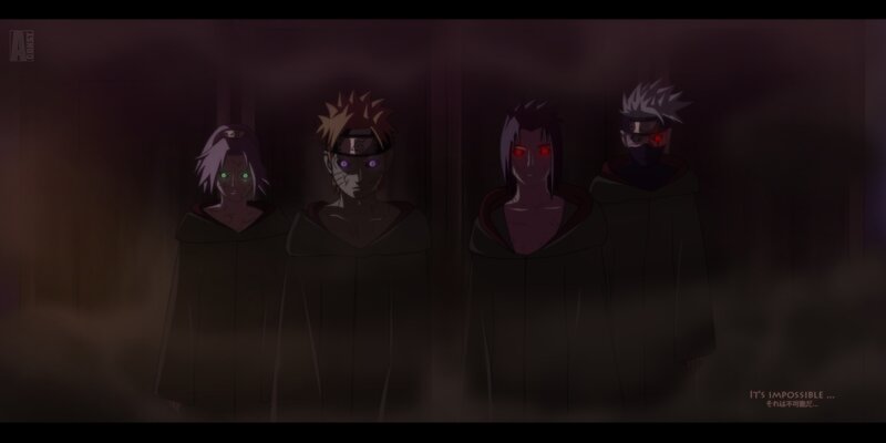 Four Cloaked Figures